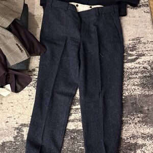 Men's Classic  Navy Pants wool pants